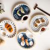 Ceramic Snack Plate Japanese Creativity Dumpling Chips Dish Porcelain Tableware Shell Shaped Breakfast Plate Kitchen Supplies