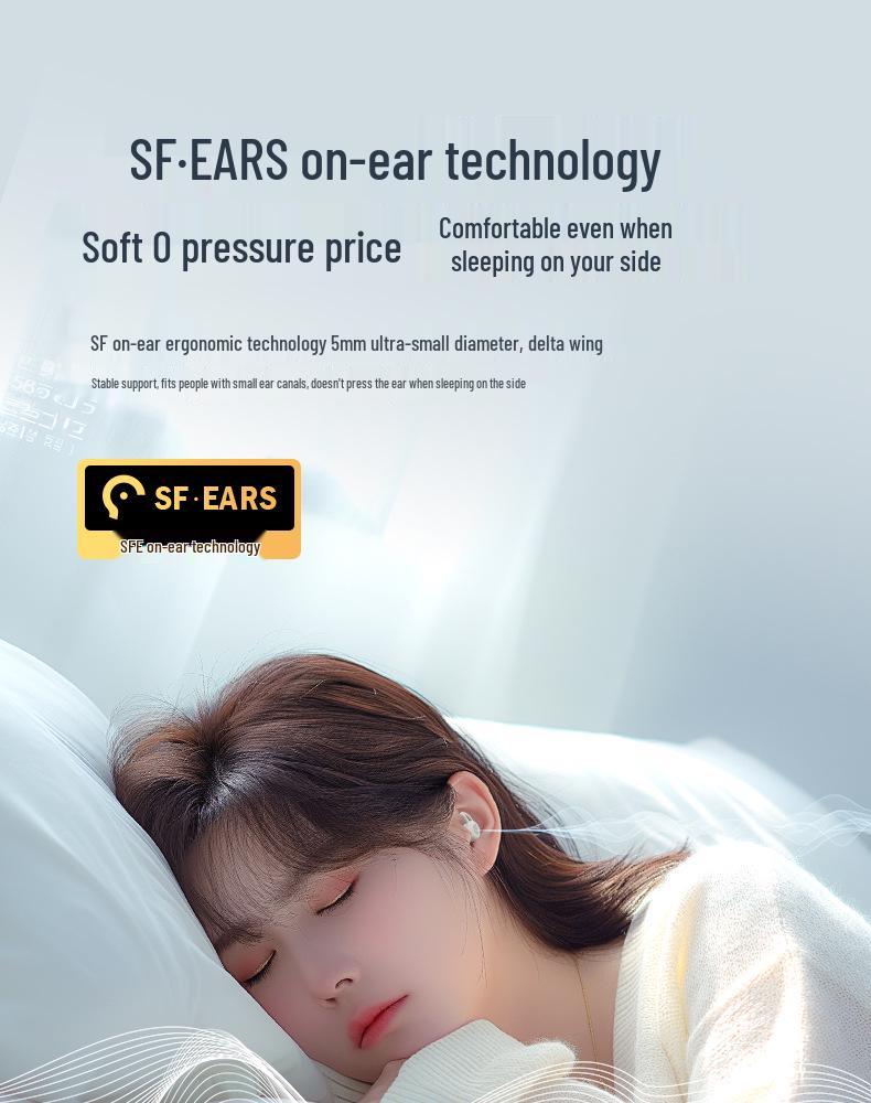 Noise-Canceling Wireless Sleep Earphones - Mini Compact In-Ear Design with Sound Insulation
