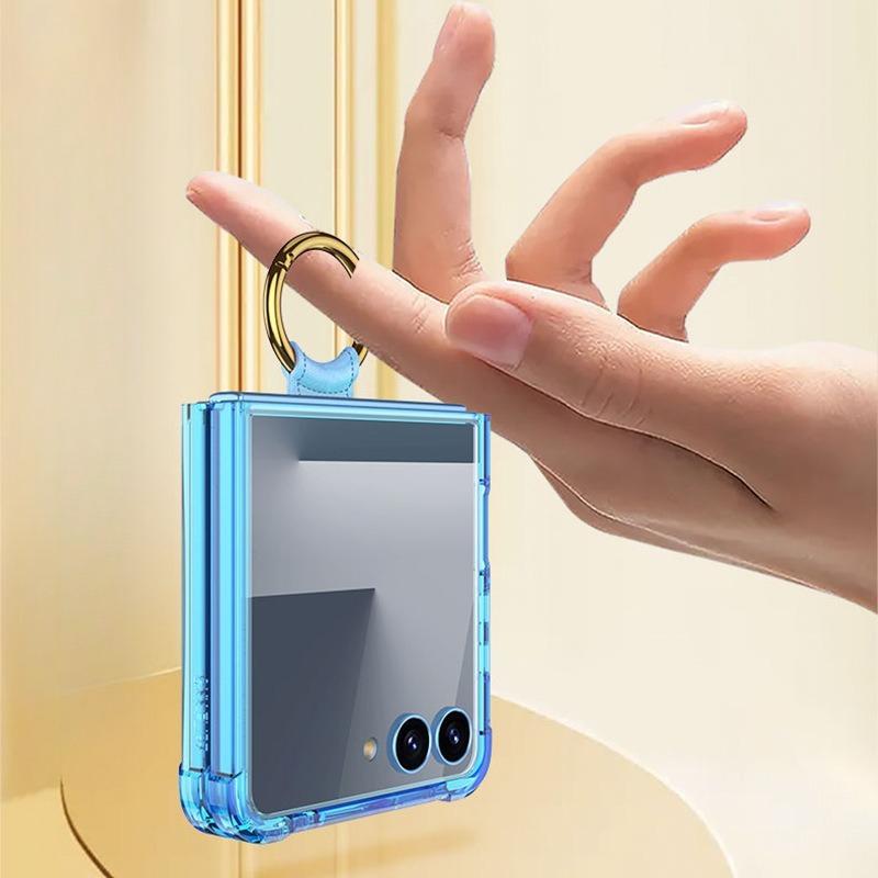 Case for Samsung Galaxy Z Flip 7 with Hinge Protection and Ring Holder