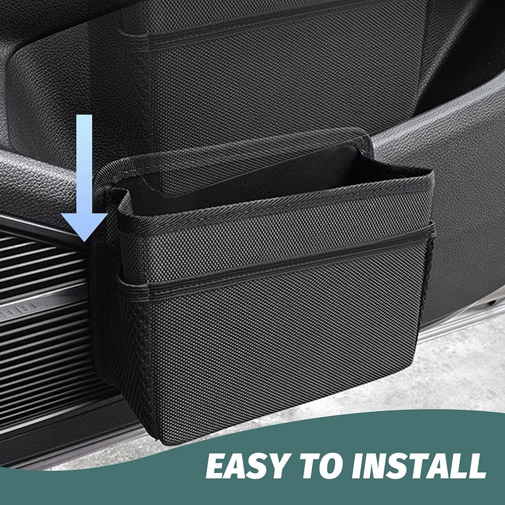 Portable Foldable Car Trash Can Mini Hanging Vehicle Trash Bin Waterproof Garbage Organizer Auto Accessories
