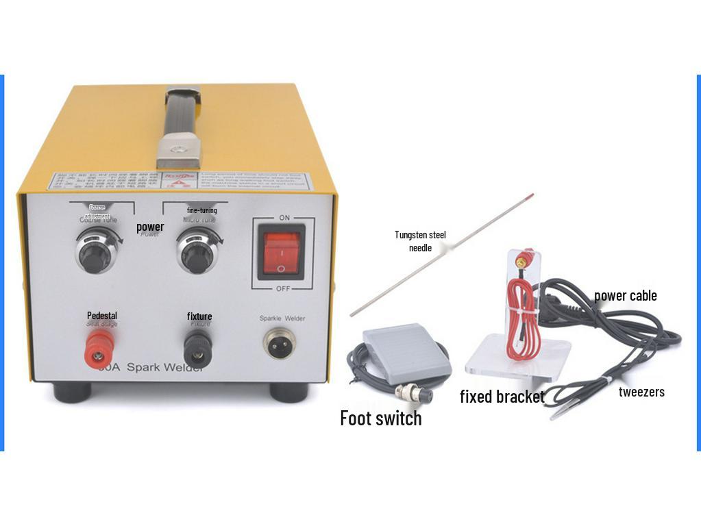 30A Portable Handheld Jewelry Spot Welder for Small Rings and Manual Pulse Welding