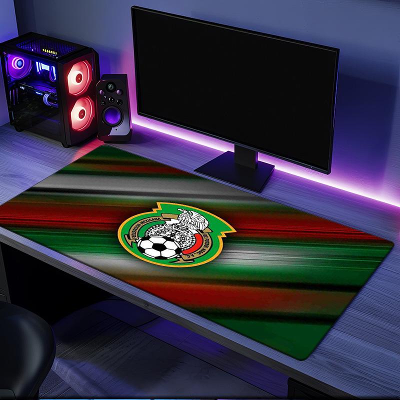 Mexico Football Emblem Mouse Pad, Rubber Base, Esports Desk Mat, Mouse Pad for Gamers and Office Use, Gaming Desk , Easy To Clean Mat