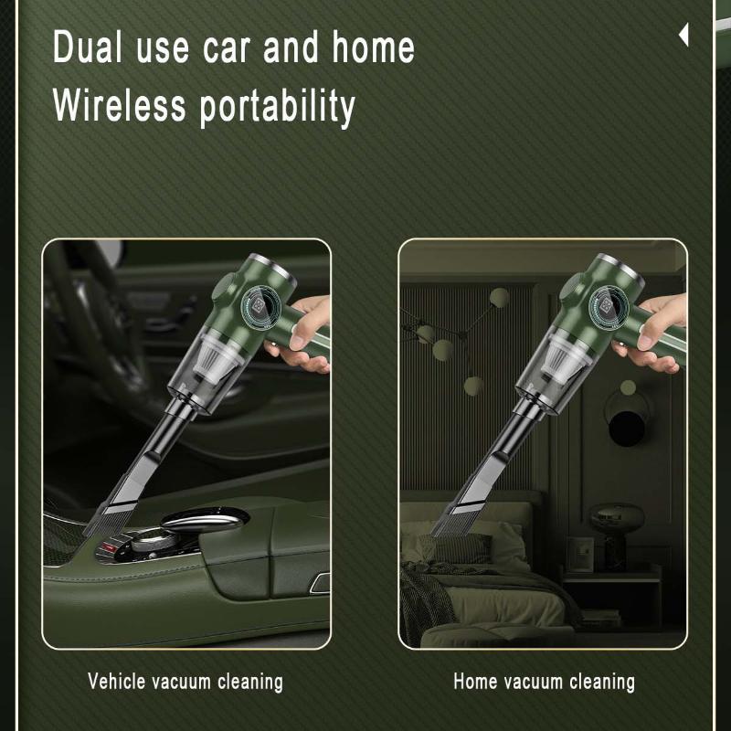Digital Display Wireless Car Vacuum, High Power Handheld Strong Suction Cleaner for Home and Automobile Dual Application