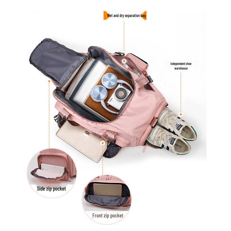 Multifunctional Travel Duffle: Large Capacity Gym Bag with Shoe Compartment, Ideal for Short Trips and Storage.