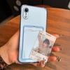 Phone Case for iPhone XR Ins Style Card Slot Four Corners Airbag Anti-drop Protective Cover
