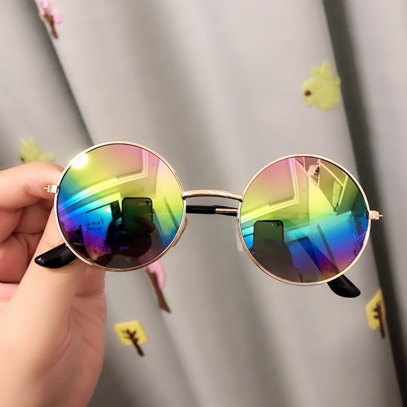 Children Sunglasses Cute Round Frame Children's Sunglasses Anti-uv Eyeglasses for Girl Boy