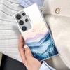 For Samsung Galaxy S24 S23 Ultra Plus FE S25 S22 Ultra Plus S21 FE Laser Phone Case Mountain Mist Nature Shockproof Back Covers