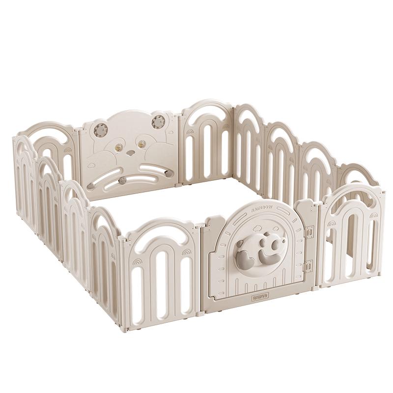 BG-BABYGO Rainbow Panda Baby Playpen белый