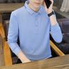 Autumn New Men's Long-sleeved T-shirt Business Lapel Men's Polo Shirt Men's Style
