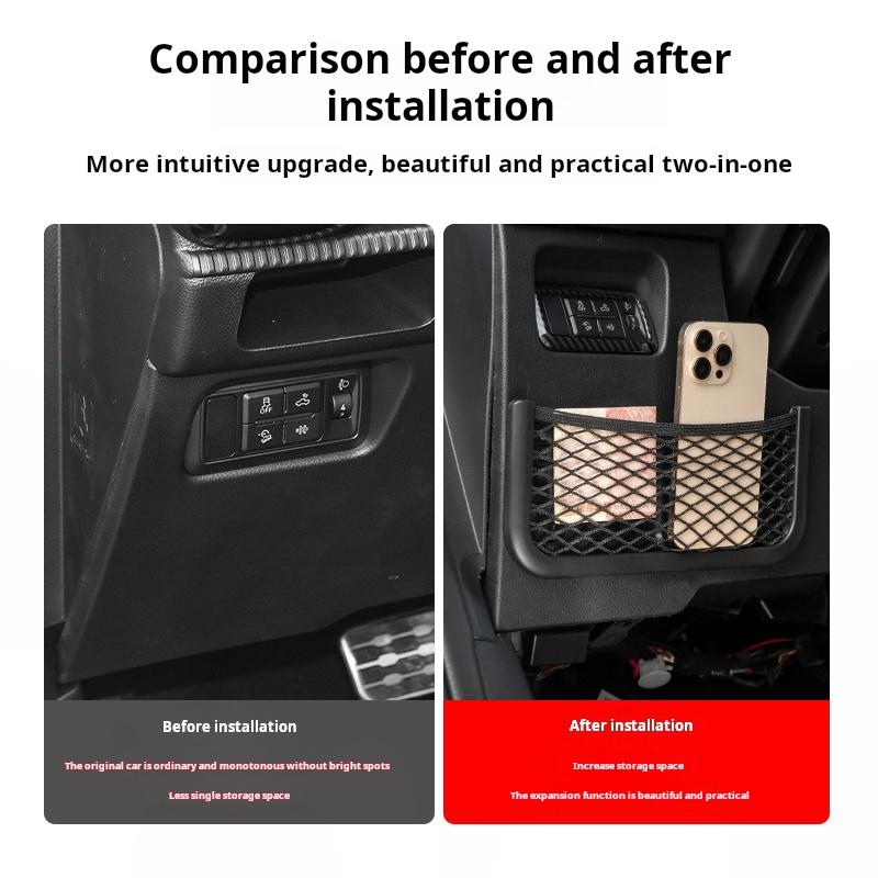 Driver's Side Car Storage Net Bag For Ford Ranger 2025 Phone Bag Storage Net Bag Storage Hanging Bag Modified Car Accessories