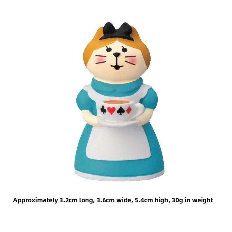 

Alice Garden Cat Resin Decorative Figurine With Creative Design For Home Decor Style A