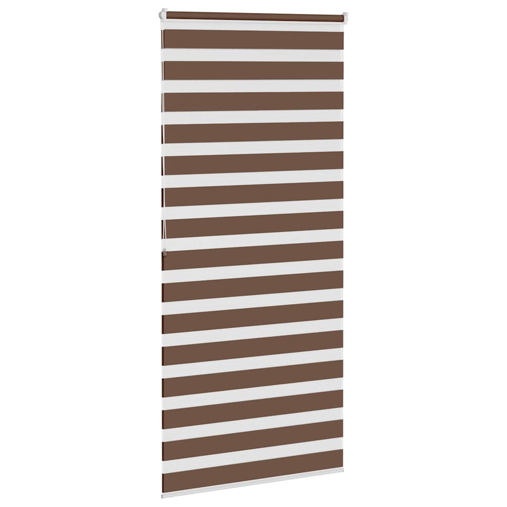 Double Roller Blind Brown 95x200 cm Fabric Width 90.9 cm Polyester
