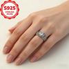 A Lady S925Sterling Silver Ring Inlay5A Zirconia Hollow Carved Flower Ring.Simple and Elegant, It Can Be Used As an Engagement Ring, Wedding Ring,