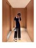 Elegant Petite Black Short Sleeve Slimming Jumpsuit with Square Neck and Wide Leg Pants - Summer 2026 Collection
