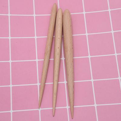 DIY Ultra-Light Clay Beech Wood Knitting Needles - Pointed & Round Tips for Sculpting and Figure Making.