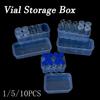 3/5/7/10Ml Vial Storage Case Stackable Microtube Storage Box Freezer Tube Box Peptide Vial Organizer Refrigerator Organizer Case Set