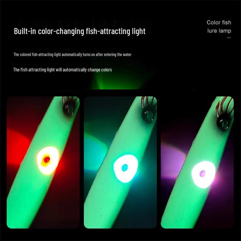 Super Bright Luminous Iron Plate Fishing Knife with Fish-Attracting Light for Overnight Sea Fishing