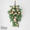 Simulated Rose Vine Bionic Wall Covering Hanging Decoration Green Plants Fake Flower Vine Wall Hanging Flowers Hanging Flowers