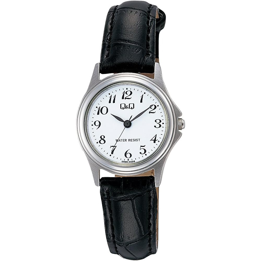 Citizen Q&Q Analog Watch Stainless Steel Waterproof Leather Strap W379-304 Women s White
