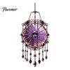 Elegant Craft Gifts Halloween Crystal Window Suncatcher, Acrylic Witch Hanging Wind Chime, Decorative Courtyard Ornaments Ornament for Indoor Outdoor