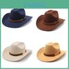Traditioneller westlicher Cowboyhut im tibetischen Stil aus Wollfilz für Damen und Herren, Sonnenschutz für den Sommer
