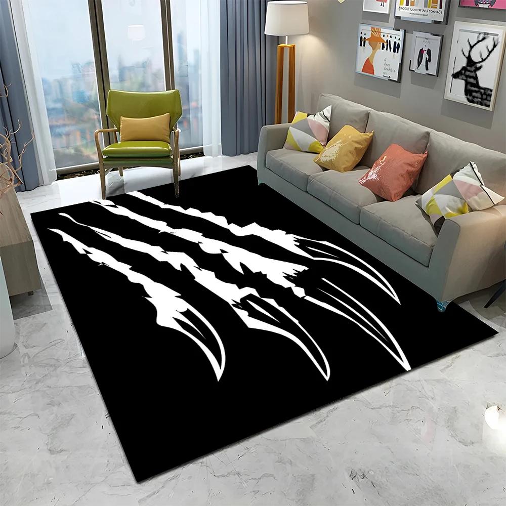 3D Beast Paw Print Claw Cartoon Carpet Rug for Home Living Room Bedroom Sofa Doormat Decor,kids Play Area Rug Non-slip Floor Mat