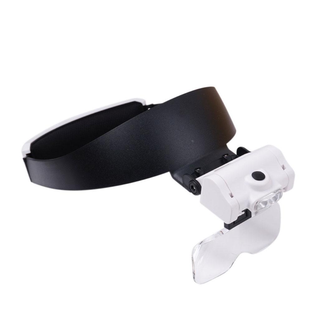 LED Lighted Loupe Headband Magnifying Glass - Wide Application Headband Magnifier Glasses with LED Lighted Acrylic