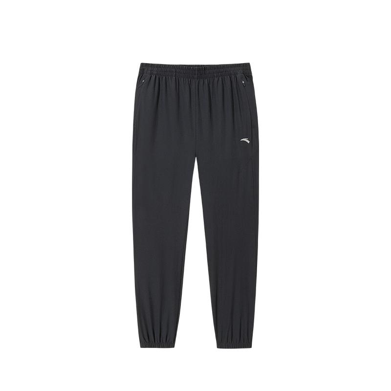 

Anta Training Series Solid Color Mid-Rise Drawstring Comfortable Breathable Versatile Cuffed Knitted Sports Pants Men bottoms Black 952527510-4 L