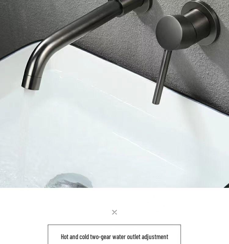 Concealed Wall-Mount Hot/Cold Basin Faucet for Hotel Projects