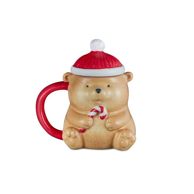 Cute Bear Lidded Ceramic Mug 350ml