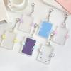 Porte-photocarte Dessin animé Porte-carte photo Kpop avec porte-clés Porte-carte d'identité Pendentif Porte-clés Pochettes pour carte d'étudiant