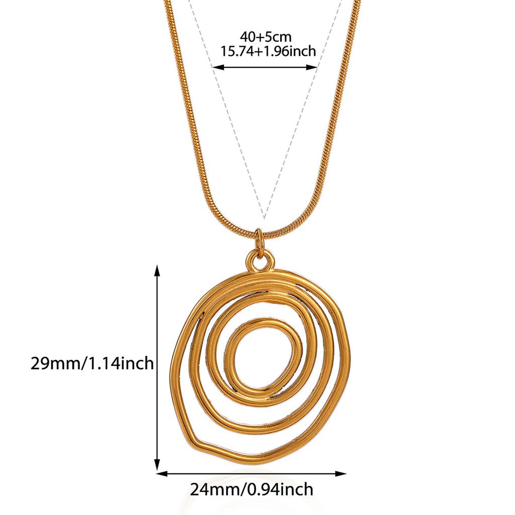 Stainless Steel Elegant Necklace For Women Girl Birthday Gold Color Flower Charm Geometry Hollow Choker Collars Jewelry Her Gift