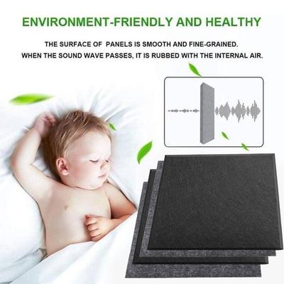 6 pièces/paquet 30x30x0,9cm Panneau d'isolation phonique pour pièce Bricolage Auto-adhésif Mousse insonorisante Ignifuge Écologique