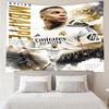 Kylian Mbappé Tapestry for Bedroom Aesthetic Classroom Tapestries Wall Hanging for Living Room Dorm Office,Ideal Creative Gift