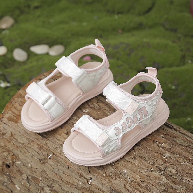 Girls' Sandals New Summer Children's Sports Casual Soft Sole Beach Shoes Fashionable Big Kids Shoes