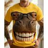 Men's Retro 3D Graphic Print T-Shirt - Perfect for Daily Wear and Vacation