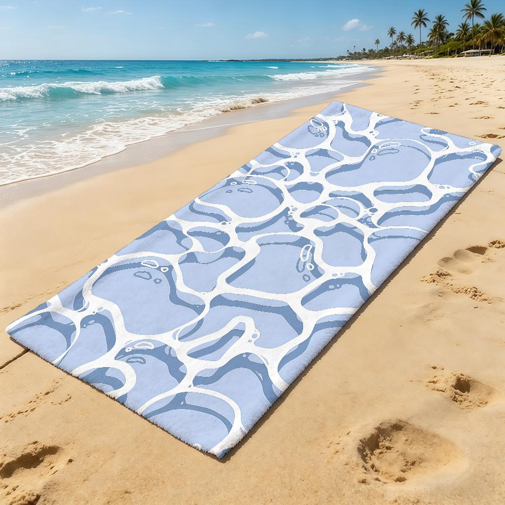 Towel Art For Fashion Wave Outdoor Camping Bubble Beach Towel Super Absorbent Quick-Drying Summer Towel