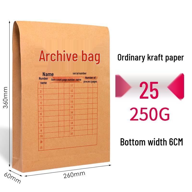 Thick Kraft Paper Manila Envelope File Folder A3/A4 Large Capacity Office Storage Bag
