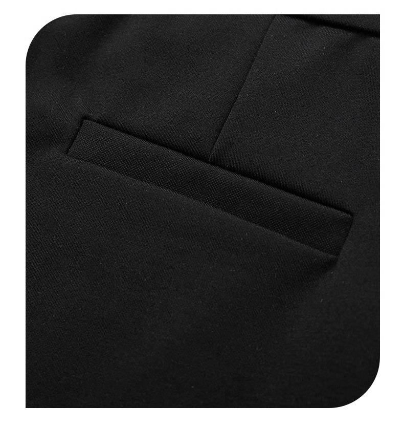 High-Waisted Black Slim-Fit Micro-Flared Pants for Women - Petite Suit Trousers for Autumn/Winter 2025