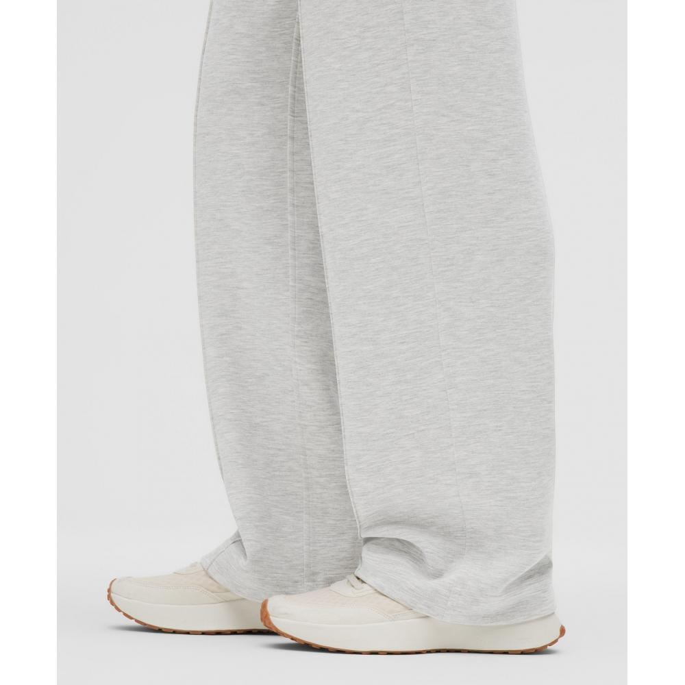 Lululemon Softstreme Pintuck Mid Rise Pant  Regular Heathered Core Ultra Light Grey