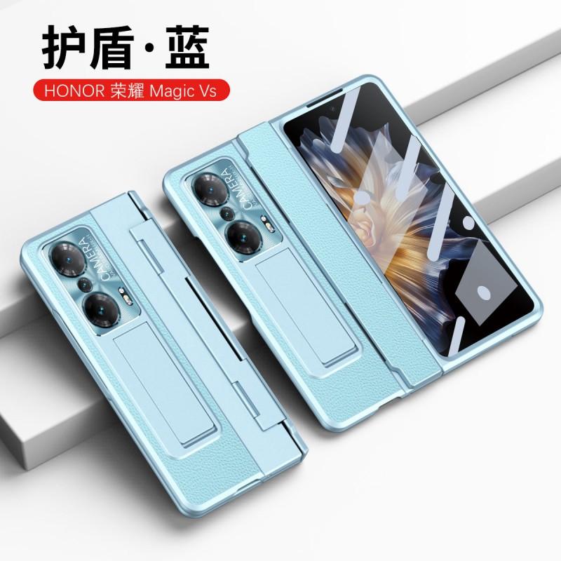 Slim Foldable Phone Case Honor Magic With Full Coverage Shockproof PC Shell Hidden Kickstand Matte Leather Finish