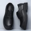 Fashion Derby men's leather shoes high-quality British Minimalist style Office and groom's wedding Black shoes dress Lace up suit