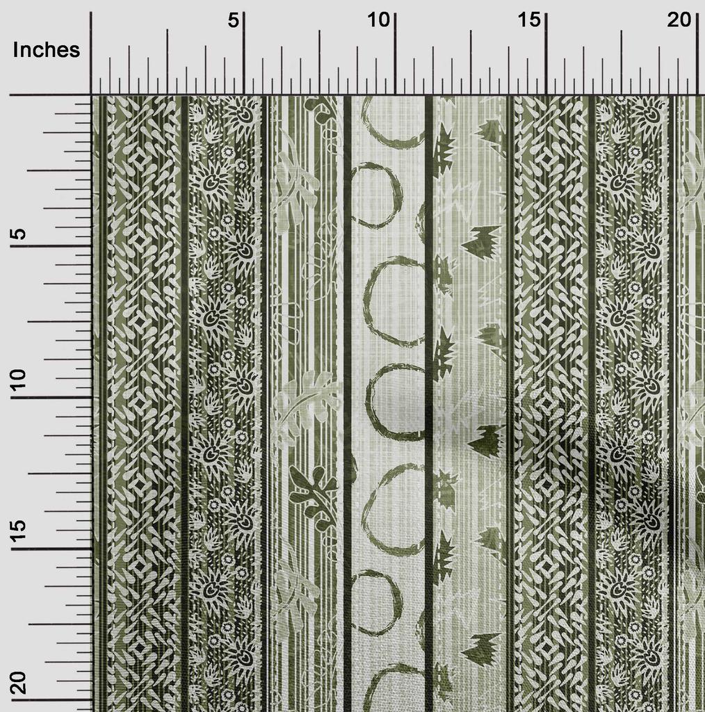 oneOone Cotton Flex Dark Green Fabric Aaian Batik Craft Projects Decor Fabric Printed By The Yard 40 Inch