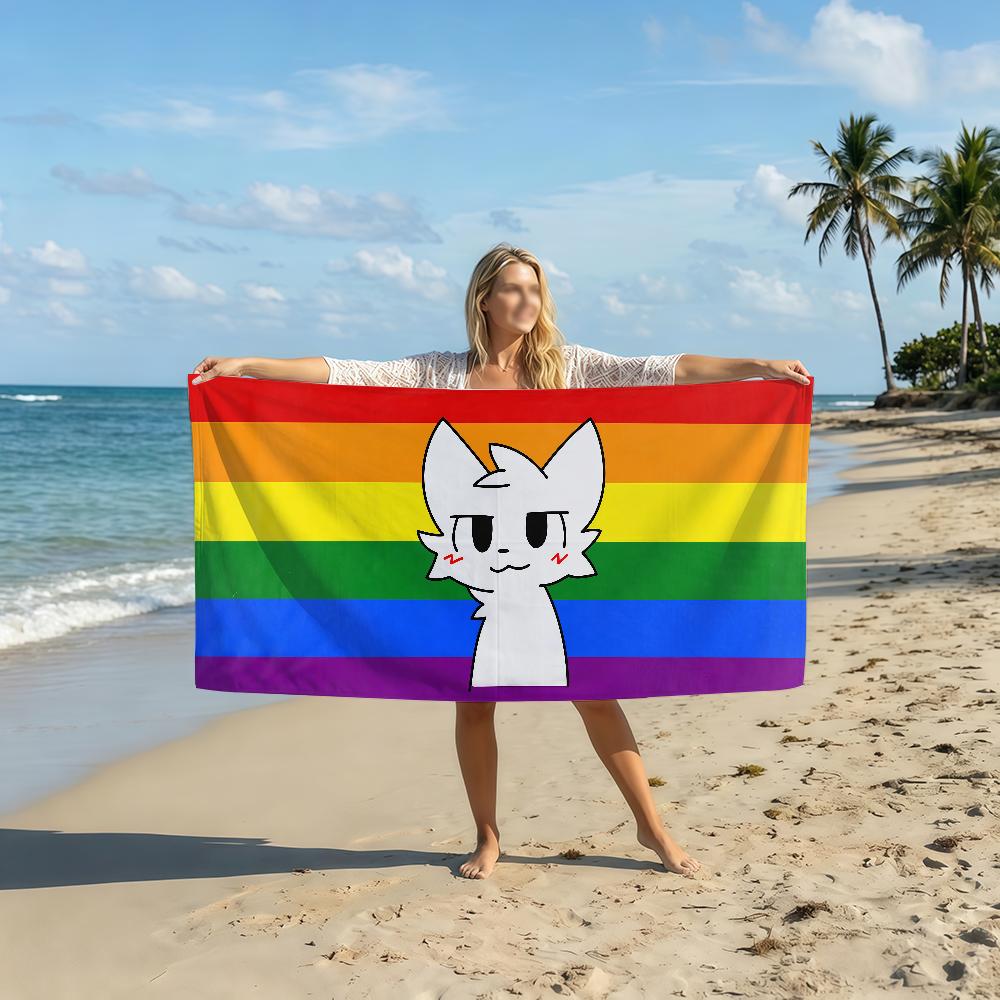 Cartoon Boykisser SillyCat Towel Soft Pool Gift For Travel Gym Shower Camping Quick Dry Sports Beach Towel