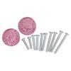 Door Handle Handles Wardrobe 2Pcs Pink Rhinestone Ball Shape Bright Red Door Handles Drawer Handles Glitter Lake Blue