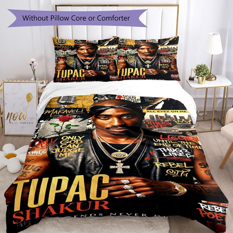 2Pac Duvet Cover Set Suitable For Guest Room Machine Washable Christmas Gift