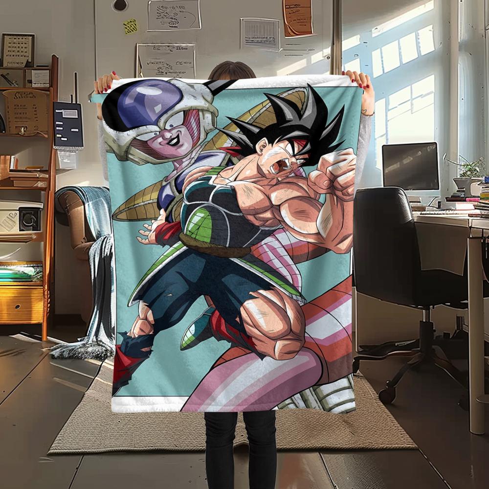 Dragon Ball Charakter Druck Flanelldecke Hohe Qualität Bequem für Alle Jahreszeiten Heimdekoration Wärme und Komfort Perfekt für Weihnachtsgeschenke