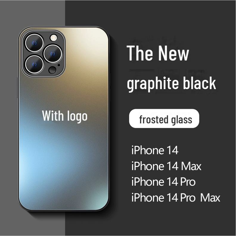

Чехол для iPhone14PROMAX: Матовое стекло AG с перламутровым покрытием и мягким силиконовым краем для Apple 13/11