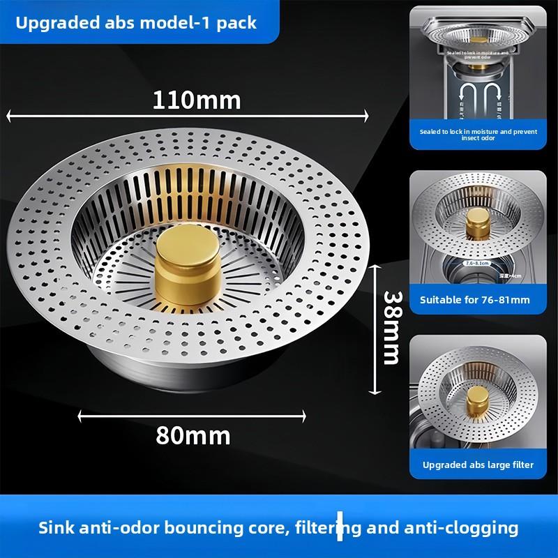 Kitchen Sink Leaky Ball Valve Filter Dishwashing Sink Vegetable Washing Basin Leaky Ball Valve Anti-odor Sink Bouncing Core