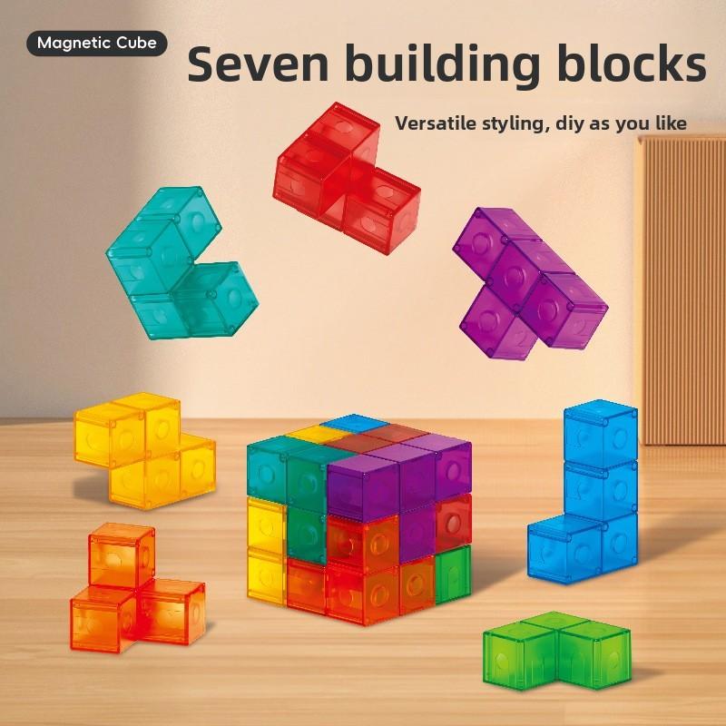 Magnetic Cube Puzzle With Abs Material For Brain Development And Diy Fun